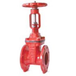 DIN F4 Resilient seated OS&Y gate valve-flange end